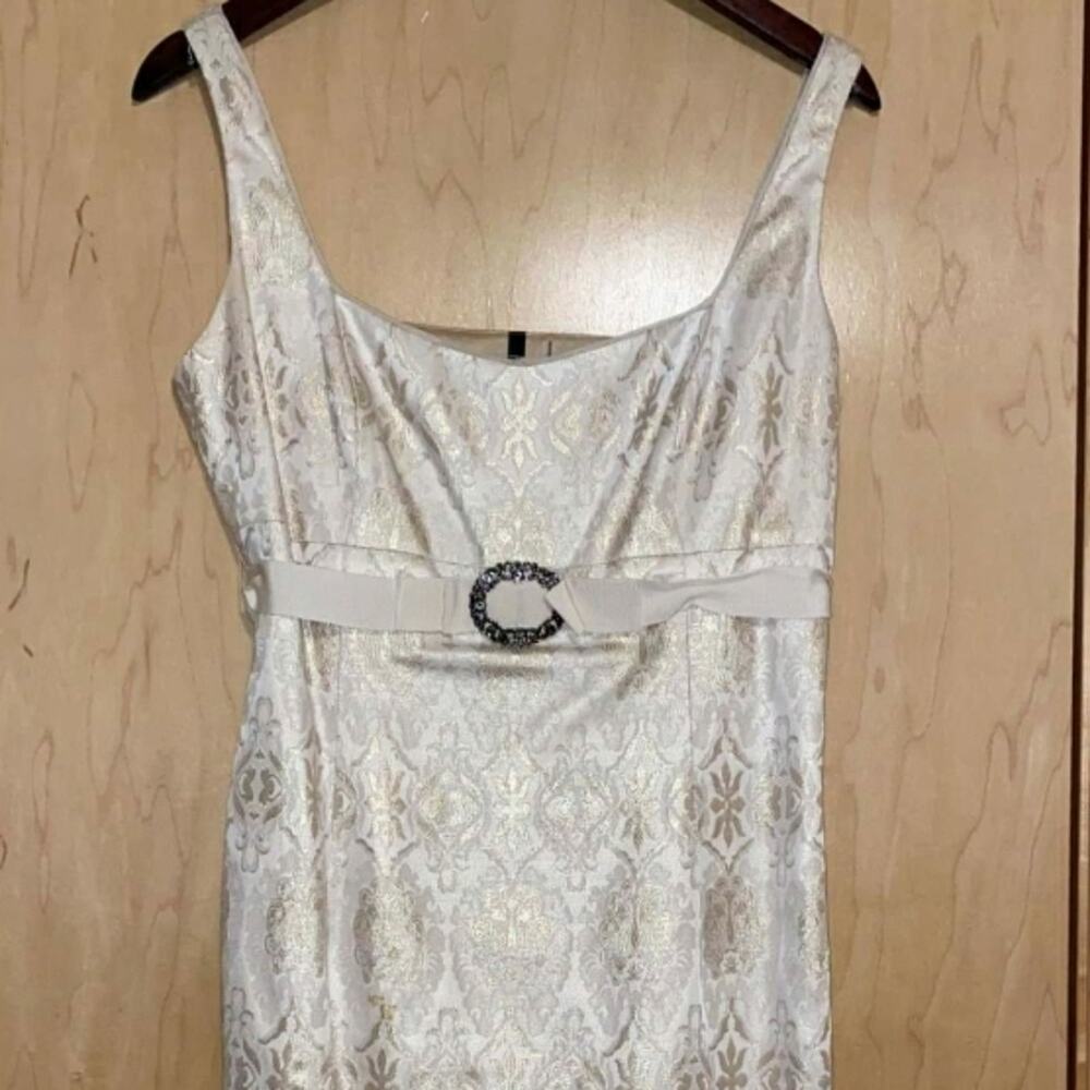 T Tahari Golden Printed Cocktail Dress - Picture 5 of 16